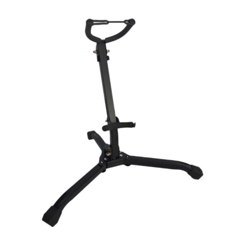 Foldable Saxophone Stand Support for Alto Tenor Sax, Portable Tripod with Triangle Base, Adjustable Holder Rack
