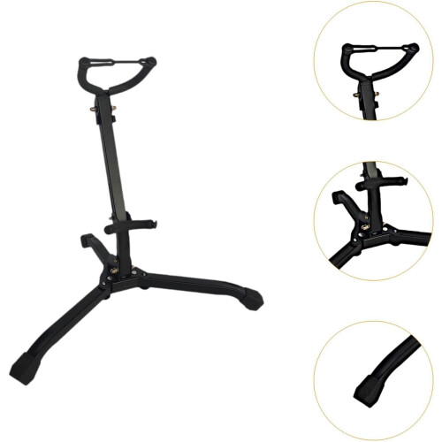 Foldable Saxophone Stand Support for Alto Tenor Sax, Portable Tripod with Triangle Base, Adjustable Holder Rack 2