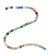 Cuentas espaciadoras naturales de piedra, 8 mm, colores mixtos