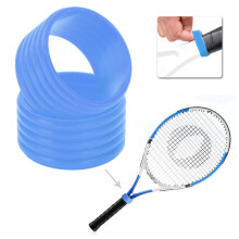 2 pièces d'anneau en silicone pour raquette de tennis 5 g bleu