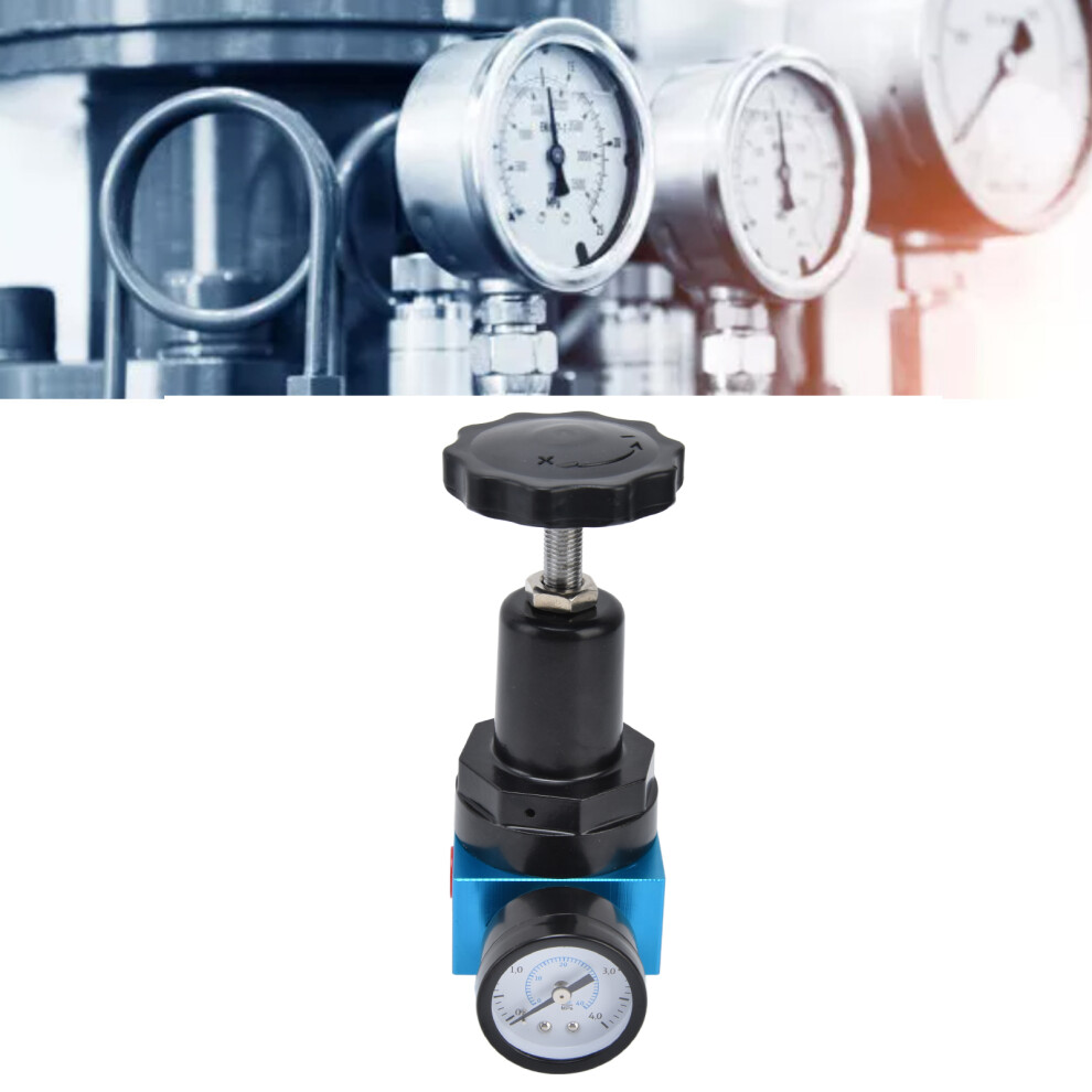 Mini Air Pressure Regulator Reducing Valve G1/4, Aluminum Alloy, 0.05-3.5Mpa 7671342511634