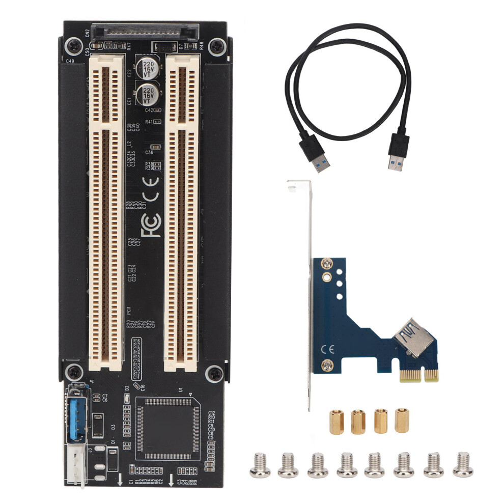 Pci E To Dual Pci Card Plug And Play Pcb Material Blue 9387669089807