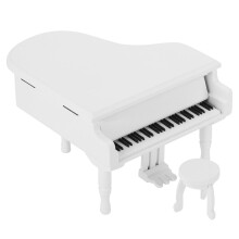 Wood Piano Model Music Box Jewelry Storage Musical