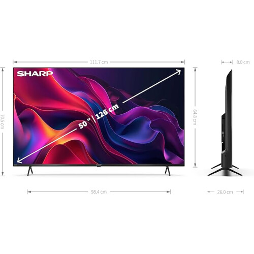 Sharp Sharp 50 inch 4K UHD Smart TV, Frameless LED, TiVo Smart Platform 2
