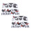 4pcs Kitchen Wall Stickers, 60x30cm Chicken Shape PVC Decor Set 16