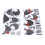 4pcs Kitchen Wall Stickers, 60x30cm Chicken Shape PVC Decor Set 5