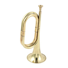 Youth Trumpet Bugle Plays Taps Brass Musical Instrument for Beginners in Silver Finish with Lightweight Design
