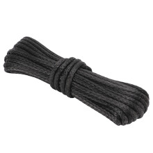 Anhängerkupplungseil 15m/50ft Nylon Schwarz Abriebfest Ersatz für SUV Truck ATV UTV