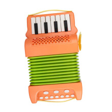 Beginner Accordion for Boys and Girls - 17-Key Musical Instrument Toy for Preschool Music Education, Colorful Design