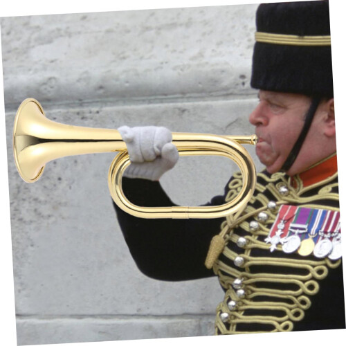 Classic Bugle Trumpet for Bands - Beginner-Friendly Brass Design with Comfortable Grip for Stage Performances 2