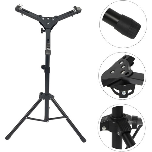 Adjustable Silent Drum Stand for Practice Pad and Black Snare Drum Kits, Height Adjustable, Sturdy Metal Construction 1