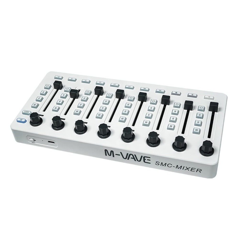 MIDI Controller MIDI Mixer USB Foot Controller with 43 Buttons 8 Knobs 8 Push Buttons BT Connection Type-C Power Supply