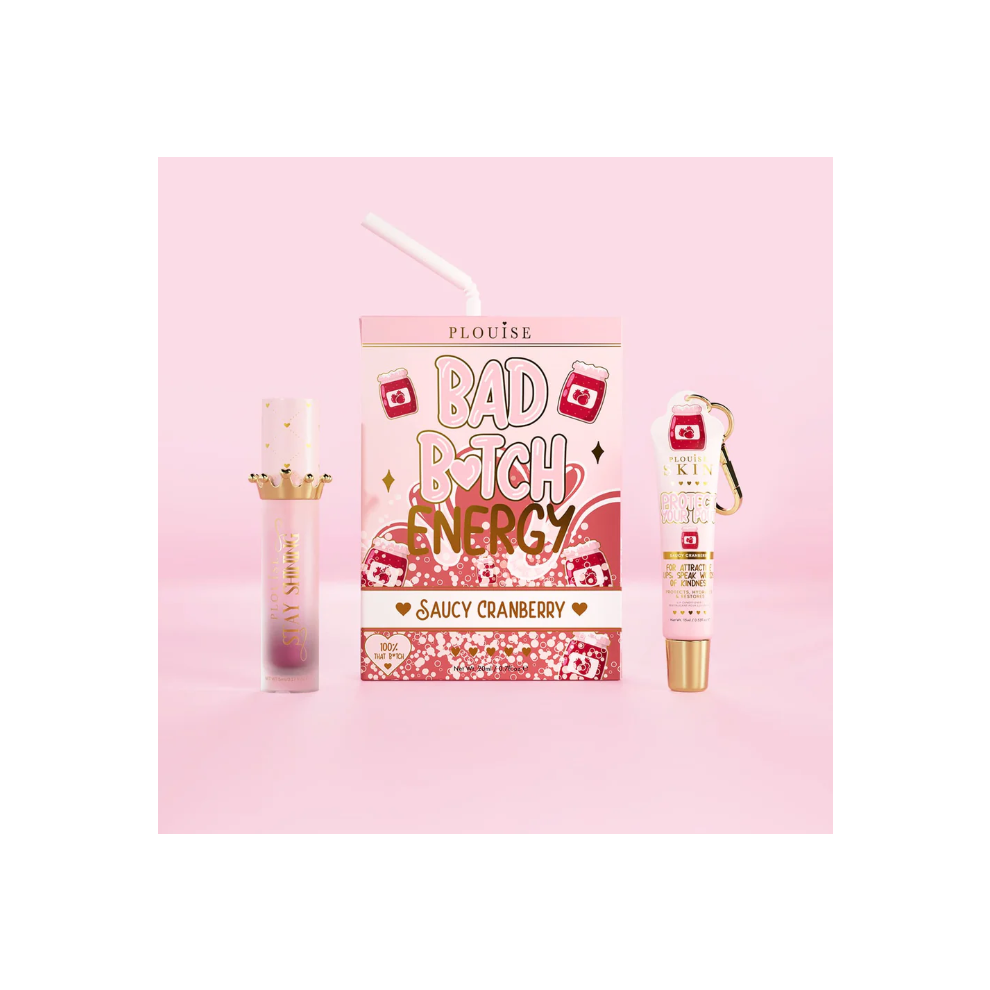 P Louise Bad B*Tch Energy Lip Duo Saucy Cranberry - Xmas Scent 2025