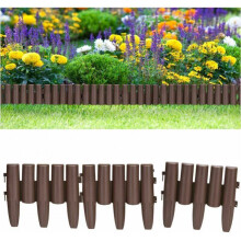 Kunststoff Gartenbegrenzungen Rasenmauer Blumenwege Gartenpalisade 5x Palisaden = 2,9 m Rasen 2,9 m