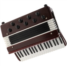 Miniature Basswood Accordion Desktop Model, 4-Inch Simulated Musical Instrument Ornament for Home Decor