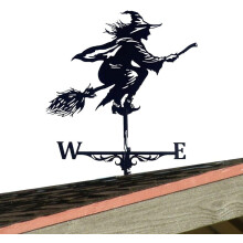 Hexe Metall Wetterfahne Dekoration Outdoor Garten Dach Wind Edelstahl Sprühfarbe Wetterfahne