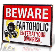 Warnschild – Vorsicht vor Fettsüchtigen, Betreten auf eigene Gefahr!, Sicherheitsschild mit Warnmeld