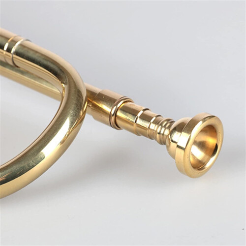 Professional Brass B-Flat Trumpet Bugle for Students and Beginners Gold Plated Playable Musical Instrument 1