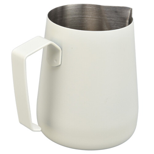 Jarra espumadora de leche gruesa 450 ml, blanca 2