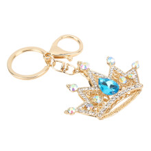 Llavero con corona de strass Modelo 1 Azul Aleación de Zinc