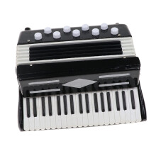 Accordion Model Mini House Scene Decor Miniature Banjo Electronic Musical Instrument Black Tabletop Accessory 1pc