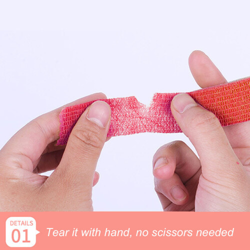 10 rollos ElasticWrap autoadhesivo 0,98x78,74 pulgadas rojo 2