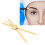 Règle-compas dorée pour sourcils, acier inoxydable 16