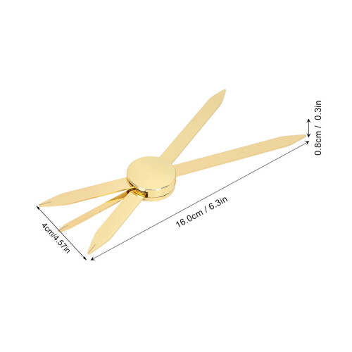 Règle-compas dorée pour sourcils, acier inoxydable 2