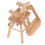 1:12 Silla alta de abedul para muñecas 9.8x5.4x4.5 cm 11
