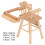 1:12 Silla alta de abedul para muñecas 9.8x5.4x4.5 cm 7