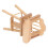 1:12 Silla alta de abedul para muñecas 9.8x5.4x4.5 cm 8