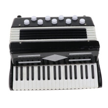 Accordion Model Miniature Musical Instrument Black Wooden Tabletop Decor 1pc Electronic Simulation Banjo