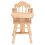 1:12 Silla alta de abedul para muñecas 9.8x5.4x4.5 cm 1
