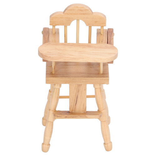 1:12 Silla alta de abedul para muñecas 9.8x5.4x4.5 cm