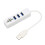 Hub USB 2.0 con slot per schede di memoria, bianco 6