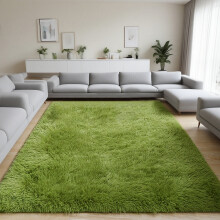 (Grass green, 120*200cm) Thickened plush ins, cute and girlish carpet by the bedside bay window in the bedroom, and full floor MATS in the living room