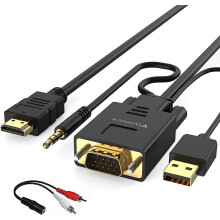 Tietokonekaapeli Foinnex Active, VGA/HDMI/Aux 3,5 mm, 1,8 m