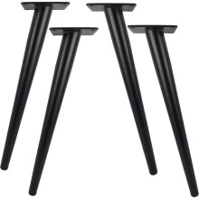 Sarja 4 30 cm pitkää metallista pöytäjalkaa moderneille huonekaluille, lipastoille, sta