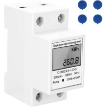 DDSLDG 220 V 50 Hz yksivaiheinen sähkömittari LCD-näytöllä, 35 mm DIN-kiskoon kiinnitys