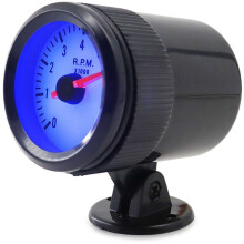 52mm 0-8000 RPM Sininen LED-valon kierroslukumittari mustalla kiinnikkeellä autolle au