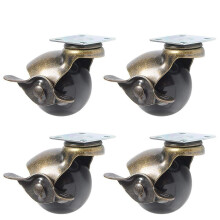 4 kpl huonekalupyöriä (1,5 tuumaa (40 mm) - jarrulla)