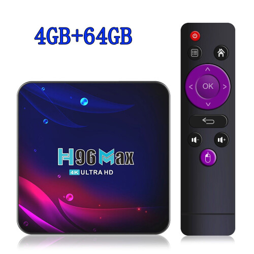 H96 Max V11 Smart TV Box Android 11 4Gb Ram Rockchip 3318 4K Google 3D Video Bt