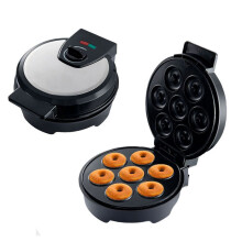 Mini 7-reikäinen sähköinen donitsikone, tarttumaton pannu, vohvelit, jälkiruoka, aamiainen,