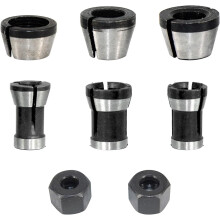 8 kpl 6,35/8 mm jyrsintäholkki, puunjyrsintäistukka holkkijyrsinpään sovitin