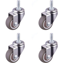 4 kpl Heavy Duty -kumipyöriä kierteitetyllä akselilla vaihtotuolipyörät Mini