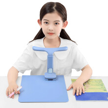 Students Writing Sitting Posture Corrector for Kids - Anti-Myopia Tool in Blue, Vision Correcting Ergonomic Design