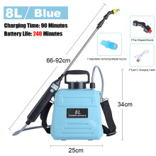 Ruisku Maatalouden sähköinen ruisku spray, 8L-Blue-240 minuuttia