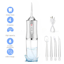 Oral Irrigator kannettava USB-ladattava hammashoito, VALKOINEN