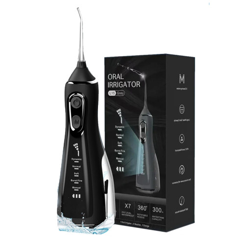 Oral Irrigator Pick Water Flosser, musta