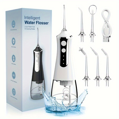 Water Flosser hammastikut, johdoton kannettava, musta 2